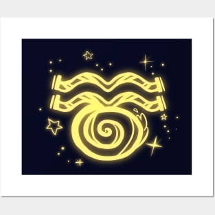 Aquarius zodiac Posters and Art